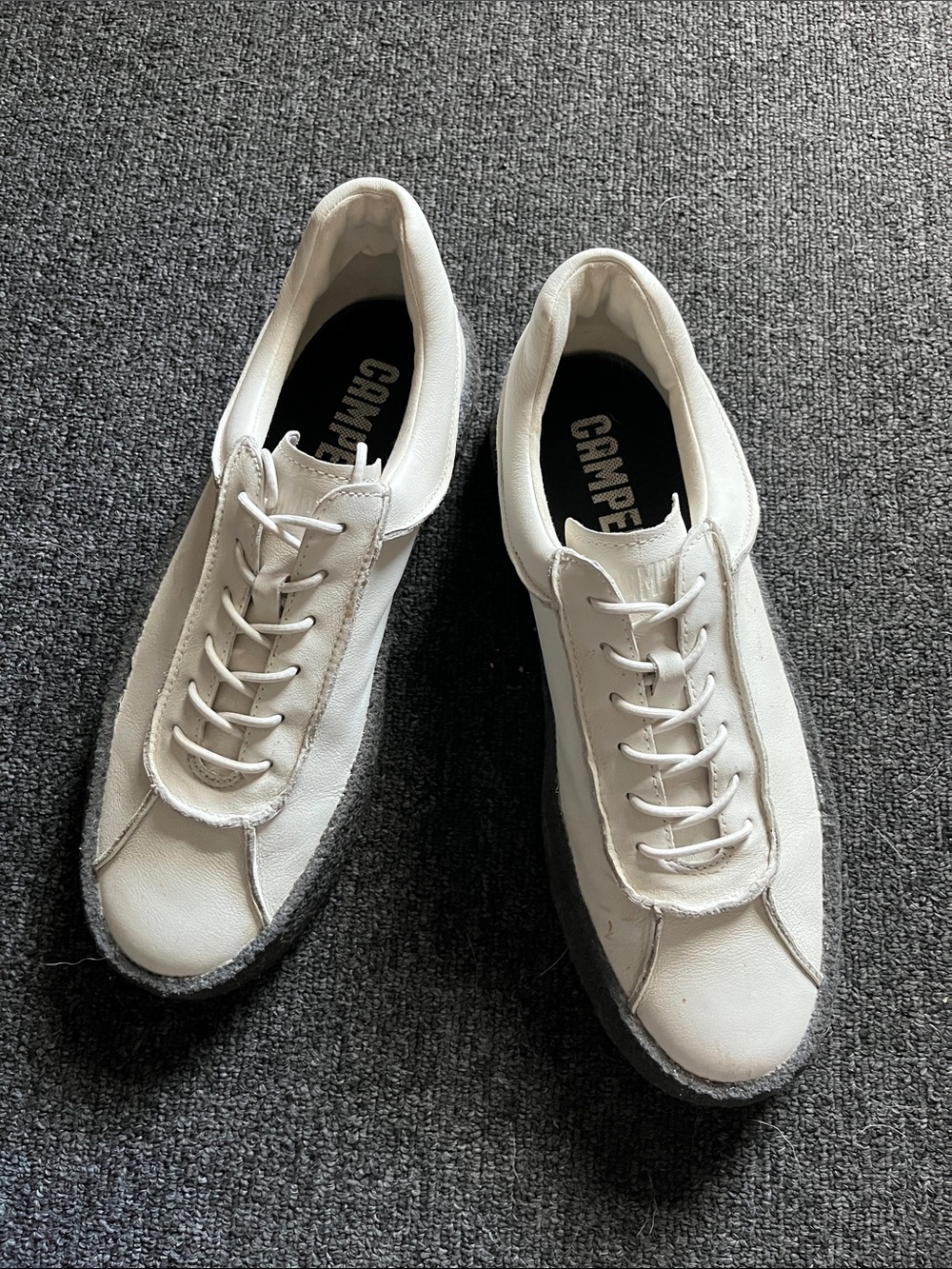 Camper Men’s Off-White Leather Low-Top Sneakers